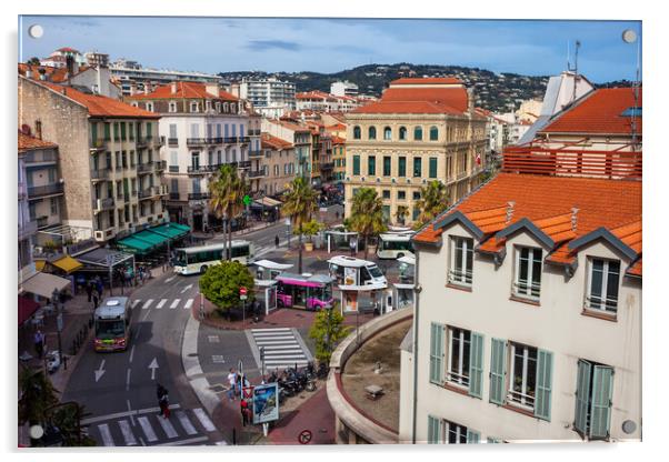 Cannes City Center in France Acrylic by Artur Bogacki