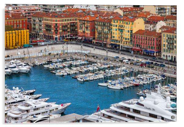 Port of Nice in France Acrylic by Artur Bogacki