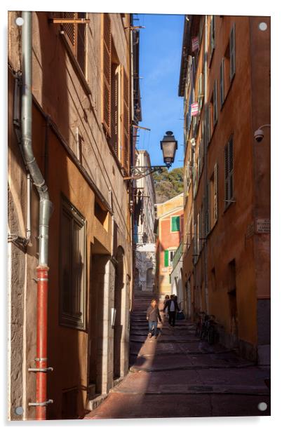 Old Town of Nice City in France Acrylic by Artur Bogacki