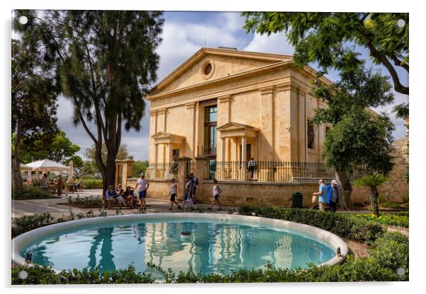 Upper Barrakka Gardens in Valletta Malta Acrylic by Artur Bogacki