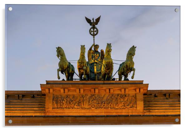 Quadriga Of The Brandenburg Gate Acrylic by Artur Bogacki