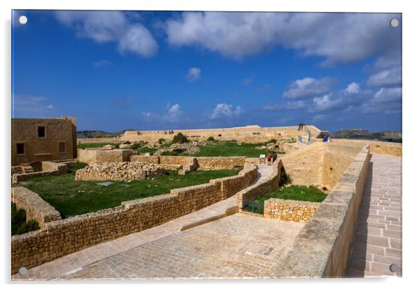 Cittadella In Victoria in Gozo, Malta Acrylic by Artur Bogacki