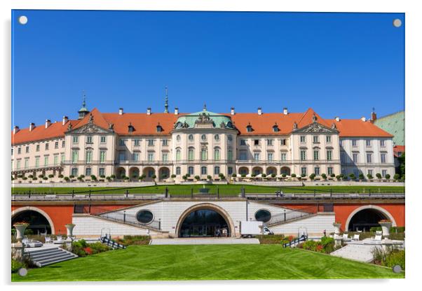 Royal Castle And Garden In Warsaw Acrylic by Artur Bogacki