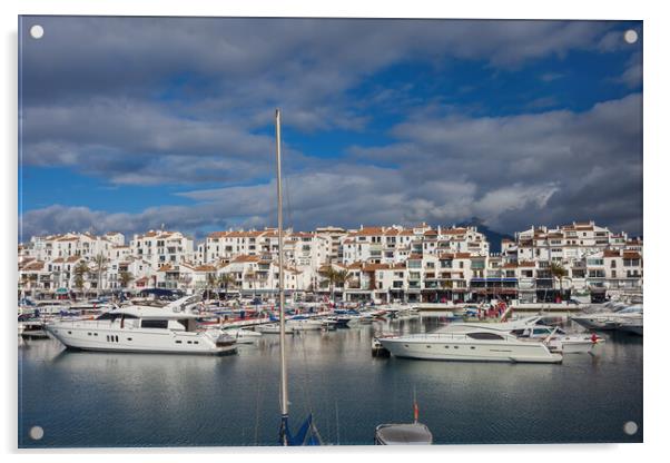 Puerto Banus Marina on Costa del Sol in Spain Acrylic by Artur Bogacki