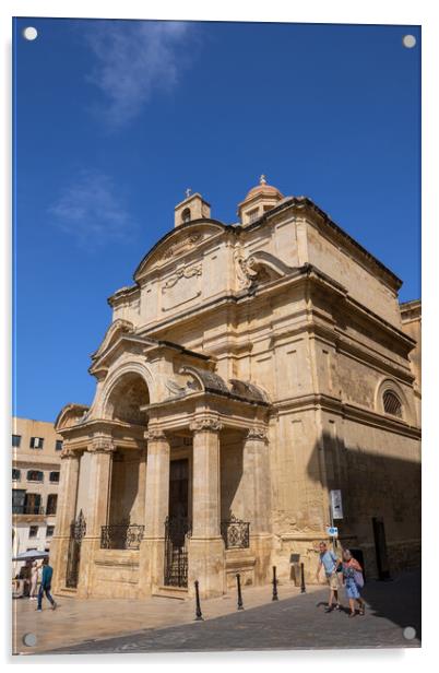 Church of Saint Catherine of Italy in Malta Acrylic by Artur Bogacki