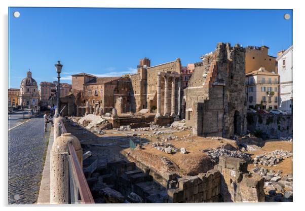 Forum Augustus and Trajan Forum in Rome Acrylic by Artur Bogacki