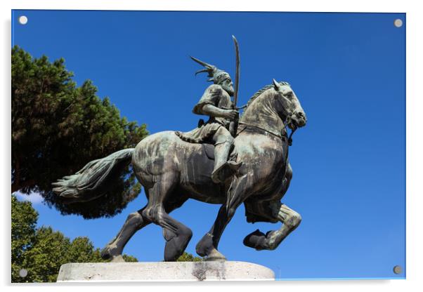 George Kastrioti Skanderbeg Statue In Rome Acrylic by Artur Bogacki