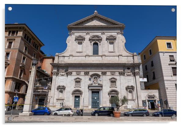 Church of Santa Maria in Traspontina in Rome Acrylic by Artur Bogacki