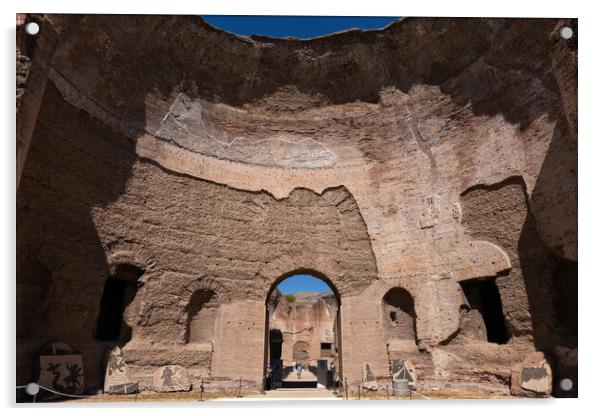 Ancient Baths of Caracalla Ruins in Rome Acrylic by Artur Bogacki