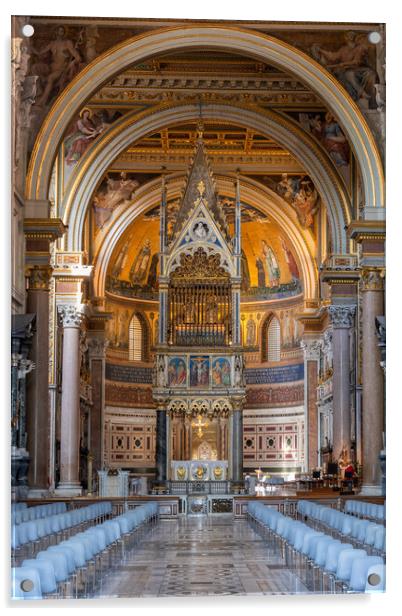 High Altar in Basilica di San Giovanni in Laterano Acrylic by Artur Bogacki