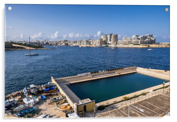 Valletta United Waterpolo Club Pitch Acrylic by Artur Bogacki