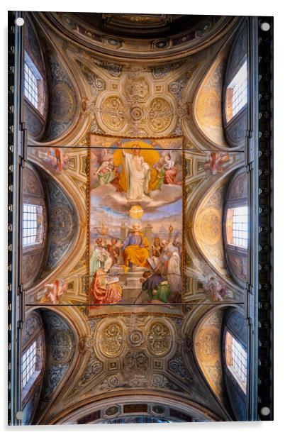 Church of San Rocco Vault in Rome Acrylic by Artur Bogacki