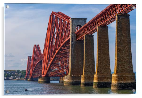 The Forth Bridge In Scotland Acrylic by Artur Bogacki