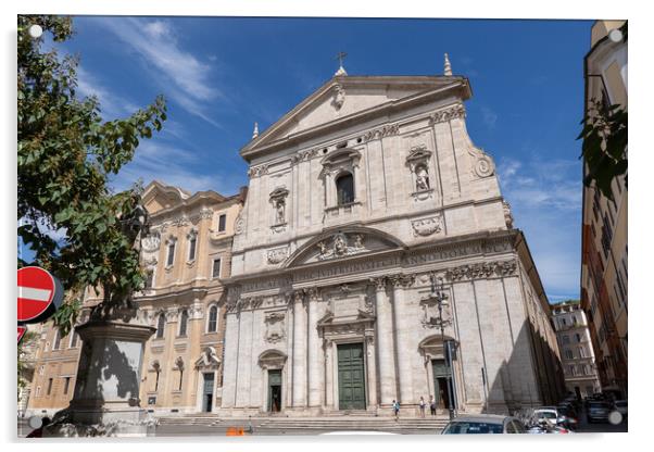 Santa Maria in Vallicella in Rome Acrylic by Artur Bogacki