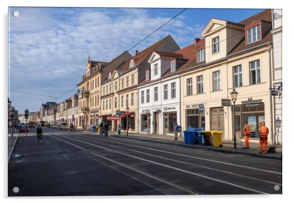 Friedrich Ebert Street In Potsdam, Germany Acrylic by Artur Bogacki