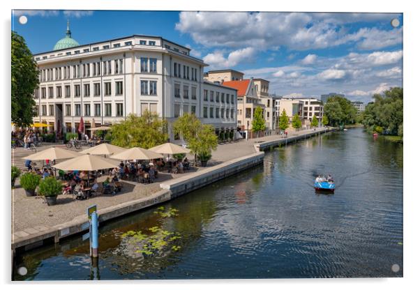 Potsdam City Skyline River View Acrylic by Artur Bogacki