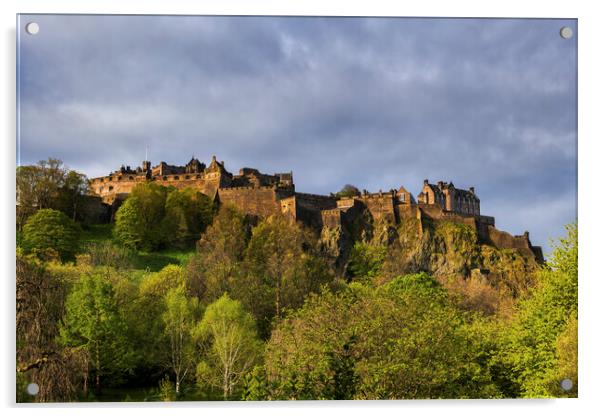 Edinburgh Castle, Scotland Acrylic by Artur Bogacki