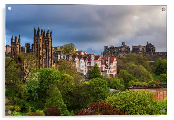 City of Edinburgh, Scotland Acrylic by Artur Bogacki