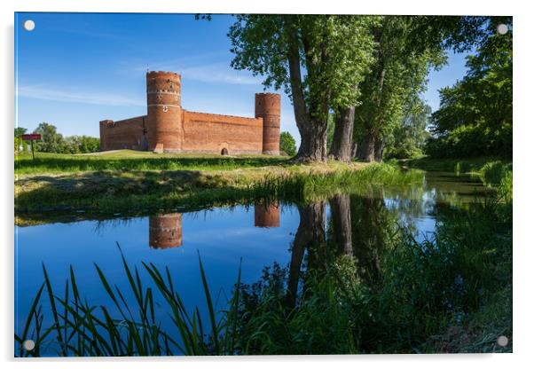 Medieval Castle By The River Acrylic by Artur Bogacki