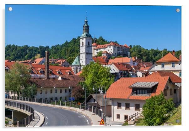 Town of Skofja Loka in Slovenia Acrylic by Artur Bogacki