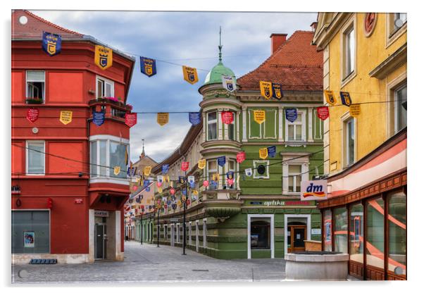 Old Town of Celje In Slovenia Acrylic by Artur Bogacki