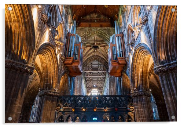Glasgow Cathedral Interior In Scotland Acrylic by Artur Bogacki