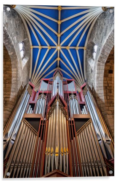 Pipe Organ And Vault In St Giles Cathedral, Edinburgh Acrylic by Artur Bogacki