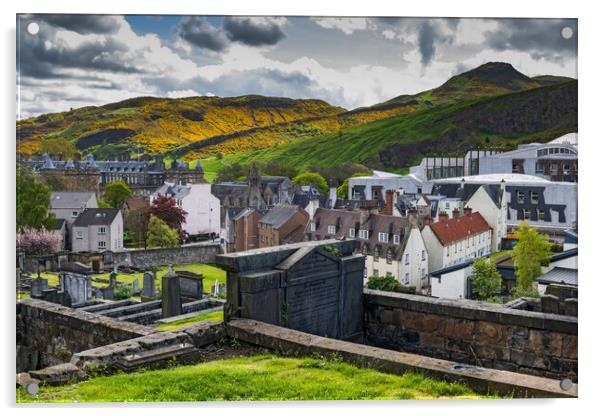 City Of Edinburgh In Scotland Acrylic by Artur Bogacki