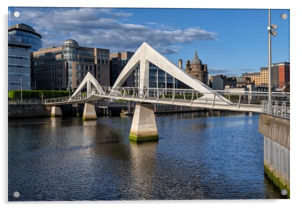 Squiggly Bridge In Glasgow Acrylic by Artur Bogacki