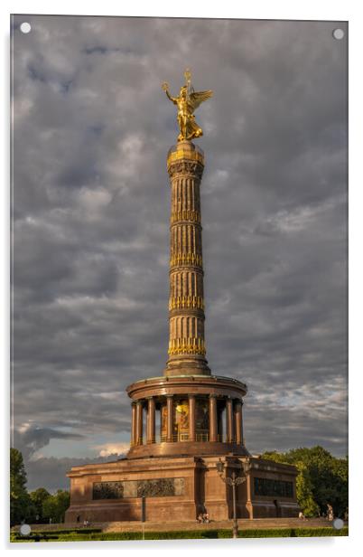 The Victory Column In Berlin Acrylic by Artur Bogacki