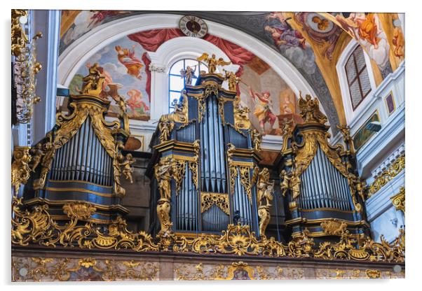 Ljubljana Cathedral Pipe Organs In Slovenia Acrylic by Artur Bogacki