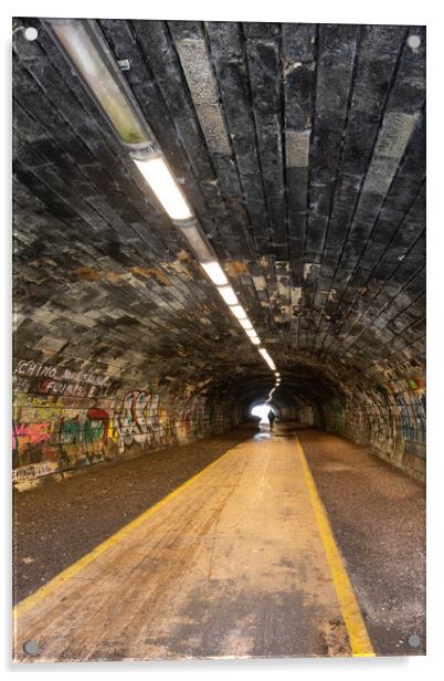 Rodney Street Tunnel In Edinburgh Acrylic by Artur Bogacki