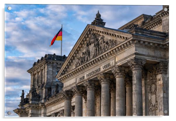 The Reichstag Pediment In Berlin Acrylic by Artur Bogacki
