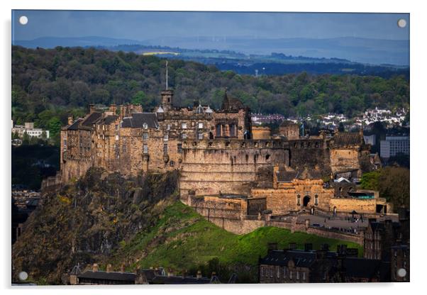 Edinburgh Castle In Scotland Acrylic by Artur Bogacki