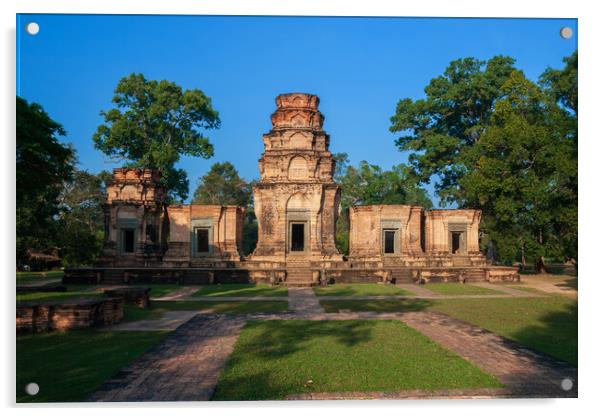 Prasat Kravan Hindu Temple In Cambodia Acrylic by Artur Bogacki