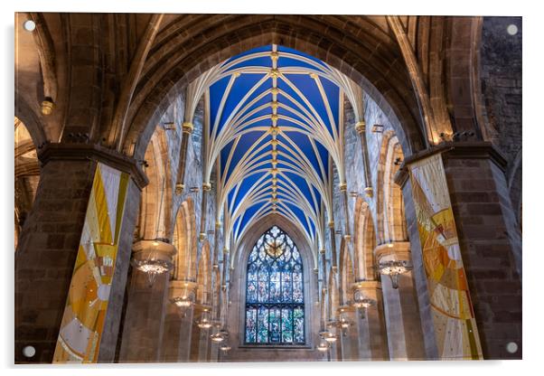 St. Giles Cathedral Interior in Edinburgh Acrylic by Artur Bogacki