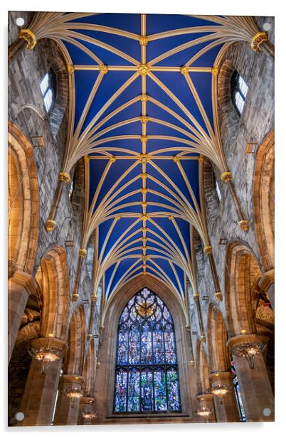 St. Giles Cathedral Vault In Edinburgh Acrylic by Artur Bogacki