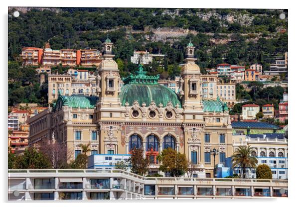 Monte Carlo Casino In Principality Of Monaco Acrylic by Artur Bogacki