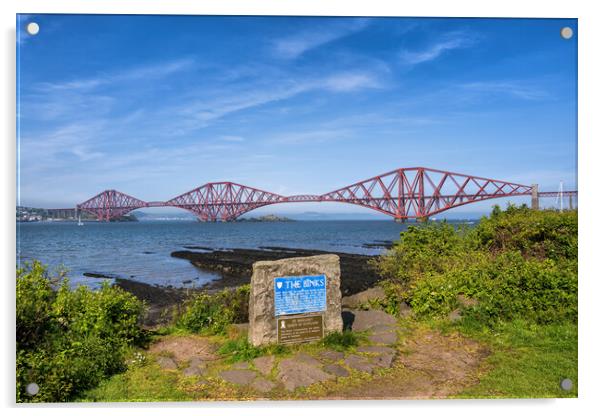 The Binks And Forth Bridge In Scotland Acrylic by Artur Bogacki