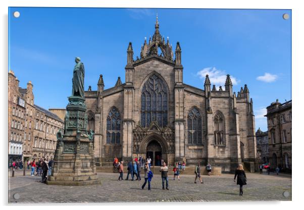 St Giles Cathedral in Edinburgh Acrylic by Artur Bogacki