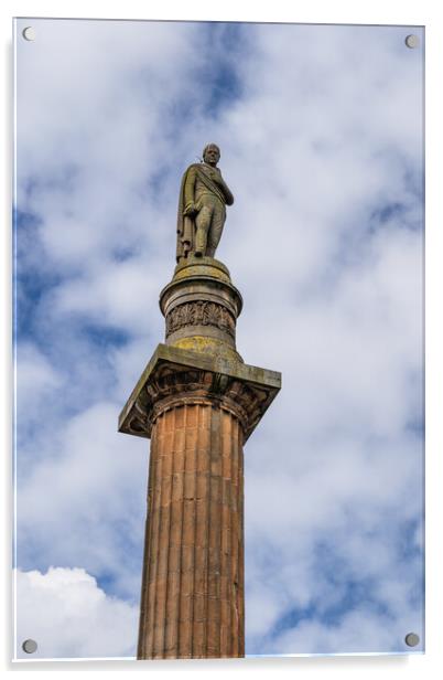 Walter Scott Memorial Column In Glasgow Acrylic by Artur Bogacki