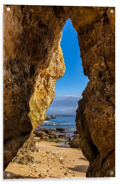 Nature Window To Ocean In Algarve, Portugal Acrylic by Artur Bogacki