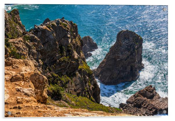 Cabo da Roca Coastline in Portugal Acrylic by Artur Bogacki