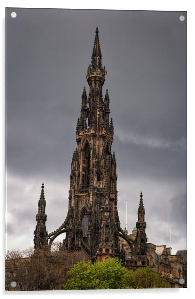 Scott Monument In Edinburgh Acrylic by Artur Bogacki