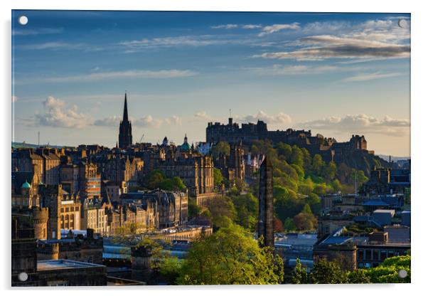 City of Edinburgh in Scotland Acrylic by Artur Bogacki