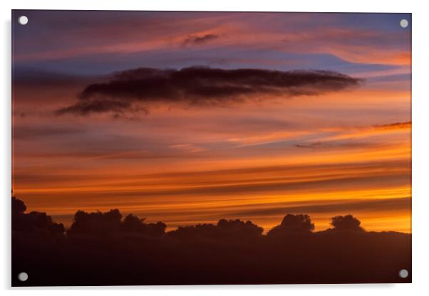 Sky At Sunset Cloudscape Backround Acrylic by Artur Bogacki