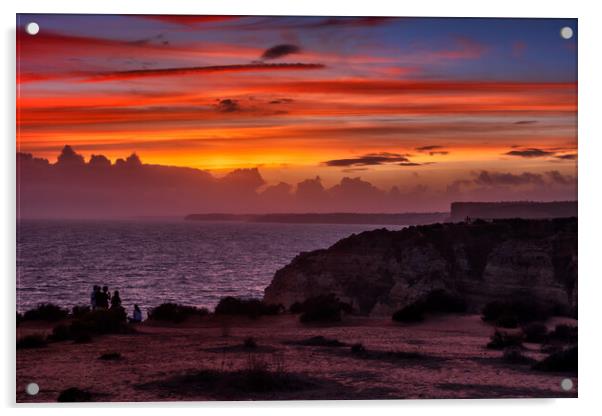 Algarve Coast At Sunset In Southern Portugal Acrylic by Artur Bogacki