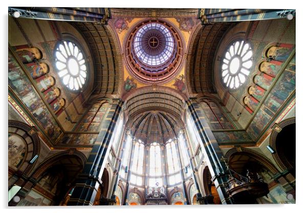 St Nicholas Church Interior in Amsterdam Acrylic by Artur Bogacki