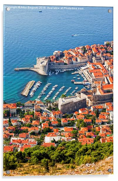 Dubrovnik from Above Acrylic by Artur Bogacki