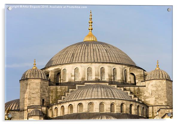 Blue Mosque Domes Acrylic by Artur Bogacki